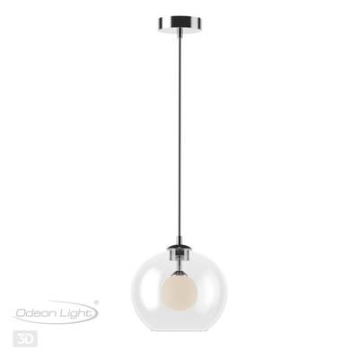 4955/1 PENDANT ODL22 339 хром/ белый/прозрачный/стекло Подвес G9 1*40W LOSTAR