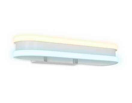 Настенный светодиодный светильник FL161 WH белый LED 3000K/6400K 26W 400*60*130