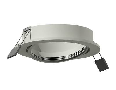 Корпус светильника встраиваемый поворотный для насадок D70mm C7653 SGR серый песок D106*H25mm MR16 GU5.3