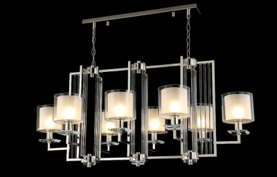 Люстра Crystal Lux NICOLAS SP8 L1000 NICKEL/WHITE 3400/308L