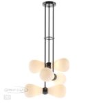5418/6 MODERN ODL_EX23 59 черный хром/белый матовый/металл/стекло Подвес E14 6*40W ELICA
