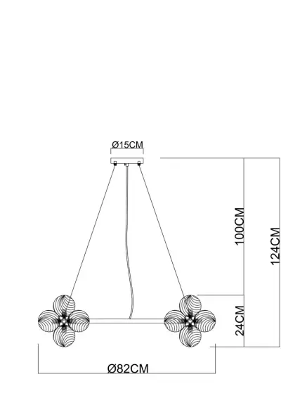 Подвесная люстра Arte Lamp ETEREO A5261LM-25GO, 25хG9