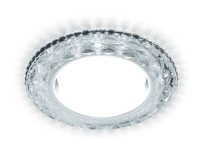 Встраиваемый точечный светильник со светодиодной лентой G288 CH хром/прозрачный GX53+3W(LED WHITE)