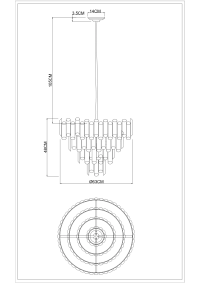 Каскадная люстра Divinare ROSIE 3511/02 LM-8, 8хE14