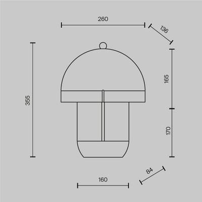 Настольный светильник Hope 3000К 14Вт MOD479TL-L14W3K1. TM Maytoni