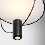 7029/2L HIGHTECH ODL25 285 черный/бел матовый металл/акрил Подвесной светильник черный поворотный 150° IP20 LED GU10 2*7W ORBITE