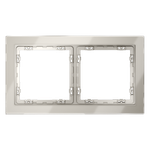 VLS110203 Рамка стеклянная VOLTUM S70 на 2 поста, (кашемир, стекло) (ТМ Maytoni)