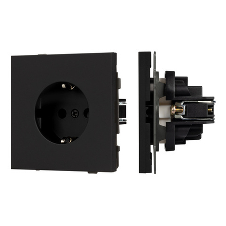 Механизм электрической розетки SCT-TENDO-MEU1-SFPL-BK (230V, 16A) (Arlight, -)