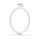 7659/40L MITRA LED SN 52 Светильник пластик/белый LED 40Вт 3000/4000K D495 IP40 ALFA WHITE