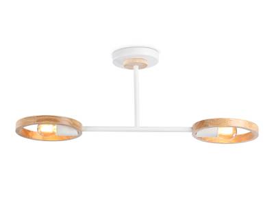Подвесной светильник со сменной лампой TR8243/2 WH/LWD белый/светлое дерево E27/2 max 40W 590*165*220