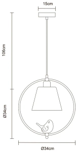 Подвесной светильник Arte Lamp PASSERO A4289SP-1WH, 1хE27