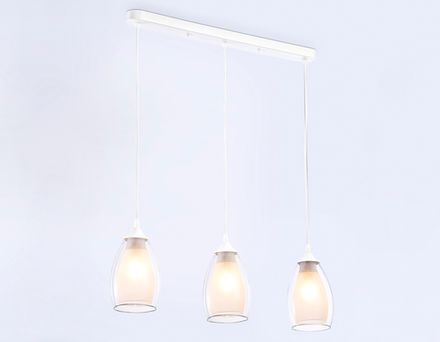 Подвесной светильник TR3536/3 WH/CL/FR белый/прозрачный/белый матовый E27*3 max 40W 640*120*820