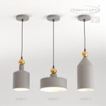 4089/1 PENDANT ODL19 495 серый/золотой Подвес Е27 1*40W BOLLI