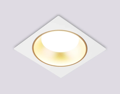 Светильник встраиваемый TN52338 SWH/SGD белый песок/золото песок GX53 max 12W 115*115*25