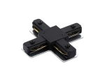 Коннектор Х-образный для однофазного шинопровода Standard 220V GL7172 BK черный 105*105*20