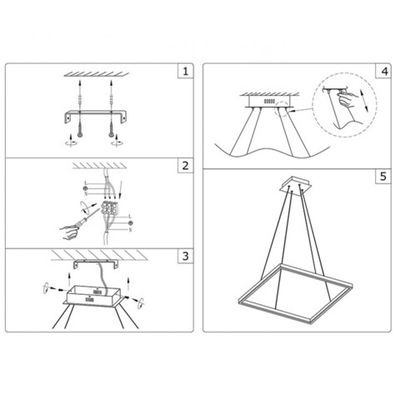 08226,01(4000K) Подвес Альтис белый w80*80 h150 Led 50W (4000K)