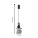Подвес Vinglas 4340-1P, 1*E27*40W. ТМ F-Promo