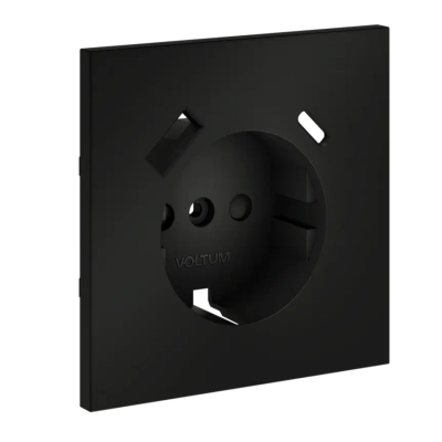 VLS001008 Накладка для розетки с заземлением и защитными шторками, с USB A+C, S70 (черный матовый). (ТМ Maytoni)