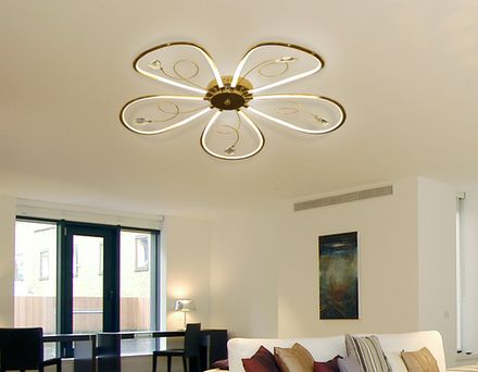Потолочный светодиодный светильник LC576/5 GD золото 65W 4200K 620*620*110 (Без ПДУ)