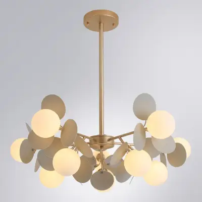 Люстра на штанге Arte Lamp PEACOCK A1369SP-10GY, 10хG9