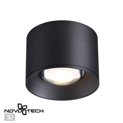 358652 OVER NT21 230 черный Светильник накладной светодиодный IP20 LED 4000К 12W 220V PATERA
