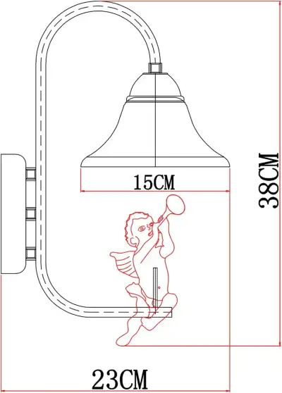 Бра Arte Lamp AMUR A1133AP-1WG, 1хE14