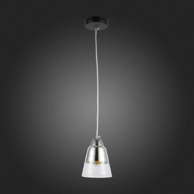 SLE102903-01 Светильник подвесной Черный, Хром/Прозрачный E27 1*40W