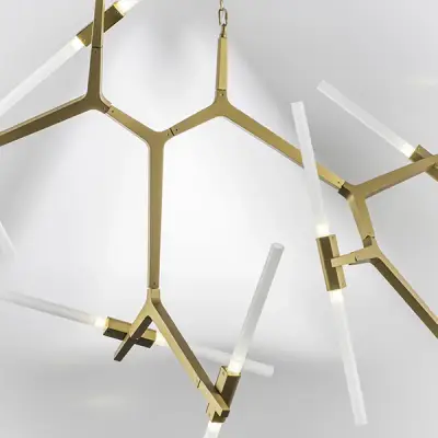 742143 Люстра STRUTTURA 14х6W (led) G9 ЗОЛОТО МАТОВЫЙ Lightstar