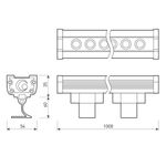 Светодиодный прожектор AR-LINE-1000L-48W-24V RGB-Day4000 (Grey, 15x45 deg, DMX512) (Arlight, Закрытый)