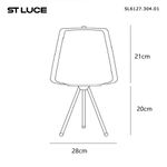 SL6127.304.01 Светильник настольный ST-Luce Латунь/Белый, Прозрачный LED 1*16W 3000K