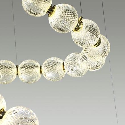 5008/132L L-VISION ODL23 595 золотой/прозрачный/металл/акрил Люстра LED 132W 4000K 6600Лм CRYSTAL