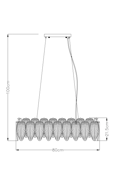 Подвесная люстра Arte Lamp EVIE A4152SP-8SG, 8хE14
