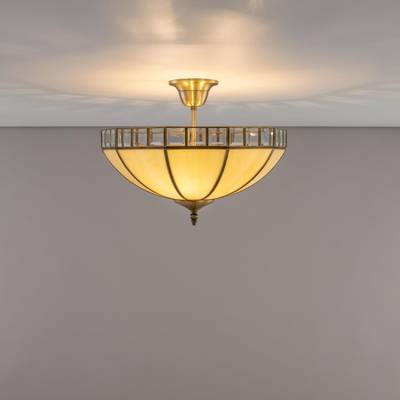 Citilux Шербург-1 CL440141 Люстра витражная потолочная Бронза