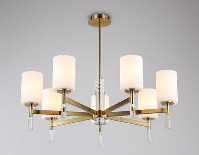 Светильник подвесной LH56263/7 BS/FR латунь/белый матовый E27/7 max 60W D750*590