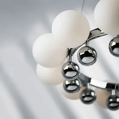 801124 Люстра SFERETTA 12х40W G9 ХРОМ/БЕЛЫЙ Lightstar