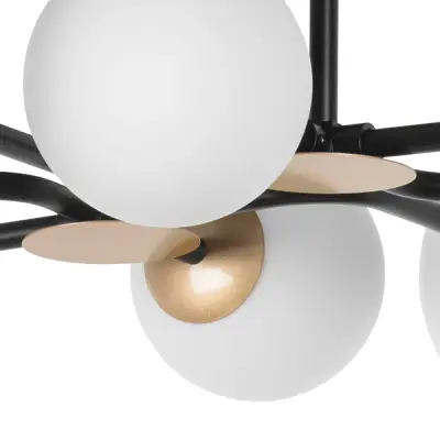 815380 Люстра CROCO 8х40W E14 ЧЕРНЫЙ МАТОВЫЙ/ЗОЛОТО Lightstar