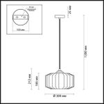 4747/1 PENDANT ODL21 487 янтарный/бронзовый Подвес E27 60W BINGA