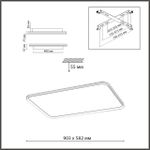 7751/130L MITRA LED SN Светильник металл/PMMA/белый LED 130Вт 4500К 903х582 IP20 BETA