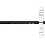 Магнитный трековый светильник Arte Lamp LINEA A4675PL-1BK, 1хLED