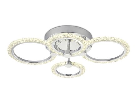 Потолочный светодиодный светильник с пультом FA412/4 CH хром 60W 620*440*120 (ПДУ РАДИО 2.4)