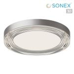 7728/76L MITRA LED SN 101 Светильник металл/акрил/серебро/прозрачный LED 76Вт 4000K D400 IP20 INFINITA