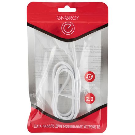 Кабель Energy ET-05 USB/MicroUSB, цвет - белый