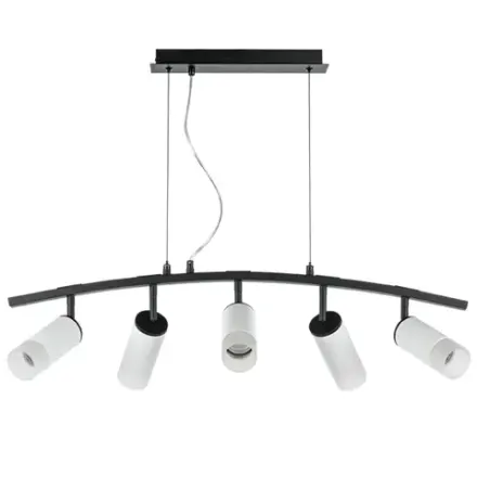 LR7353651 Люстра RULLO 5х50W GU10 ЧЕРНЫЙ/БЕЛЫЙ (571735+214436-5+202431-5)