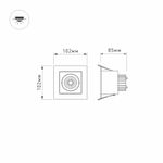 Светильник CL-KARDAN-S102x102-9W Warm (WH-BK, 38 deg) (Arlight, IP20 Металл, 3 года)