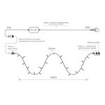 Светодиодная гирлянда ARD-STRING-CLASSIC-10000-CLEAR-100LED-FLASH Warm/Warm (230V, 7W) (Ardecoled, IP65)