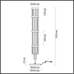 4788/12F HALL ODL21 662 золото/металл/стекло Торшер E14 12*40W YORK