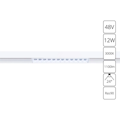 Магнитный трековый светильник Arte Lamp LINEA A4674PL-1WH, 1хLED