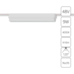 Магнитный трековый светильник Arte Lamp RAPID A6153PL-1WH, 1хLED
