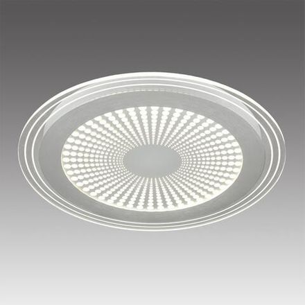 7739/80L MITRA LED SN Светильник металл/акрил/белый/серебряный/прозрачный LED 80Вт 3000-6000К D480 IP20 пульт ДУ PROMISE