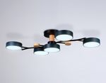 Подвесной светодиодный светильник FL4835/5 BK черный 3000K-6400K 70W 830*400*160 (ПДУ ИК)